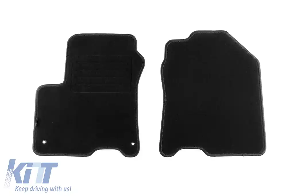 Tălpi de mochetă cu două straturi, potrivite pentru Hyundai Kona Electric 2019-2023, din țesătură Rex, set de 4 bucăți, negre-image-6239524