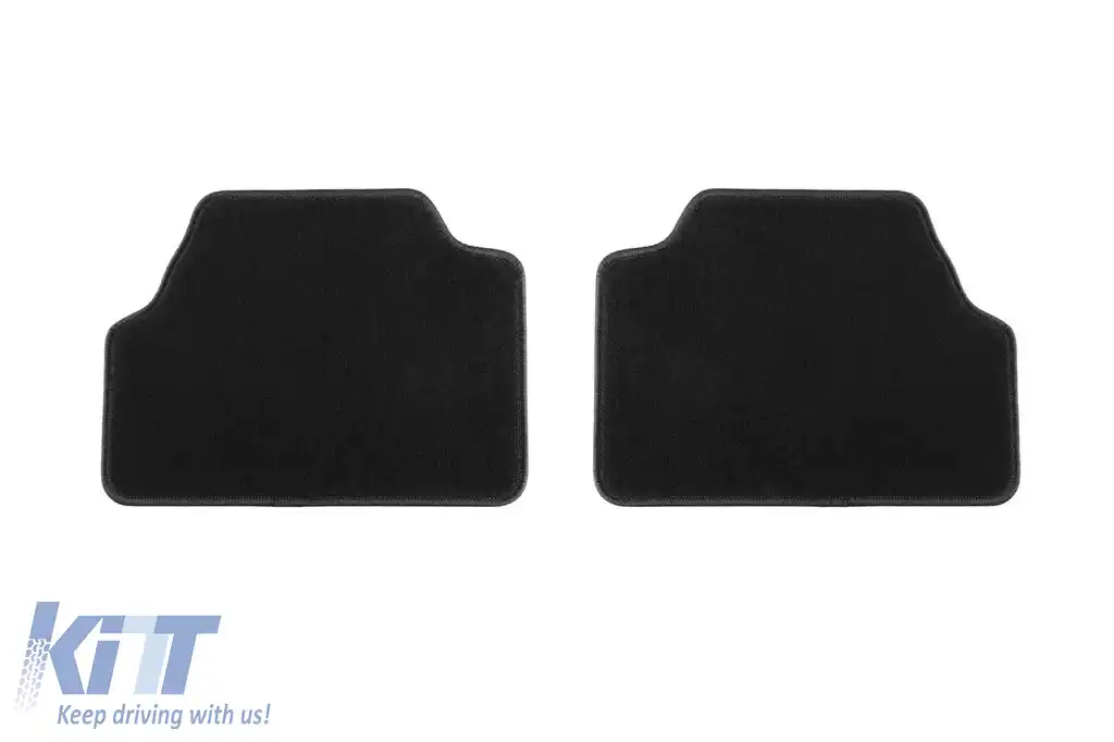 Tălpi de mochetă cu două straturi, potrivite pentru Hyundai Kona Electric 2019-2023, din țesătură Rex, set de 4 bucăți, negre-image-6239525