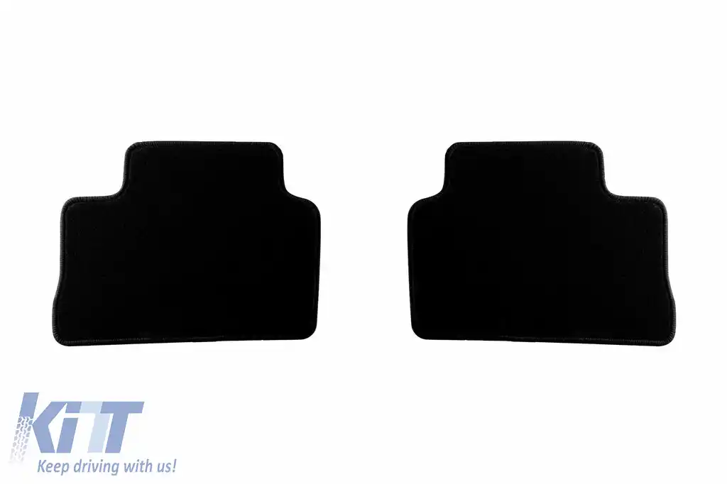 Tălpi de mochetă cu două straturi, potrivite pentru Hyundai Kona 2019-2023, din țesătură Rex, set de 4 bucăți, negre-image-6239538