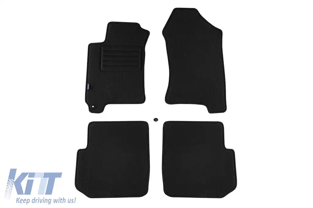 Tălpi de mochetă cu două straturi, potrivite pentru Subaru Forester 1999-2002, țesătură Rex, set de 4 bucăți, negru