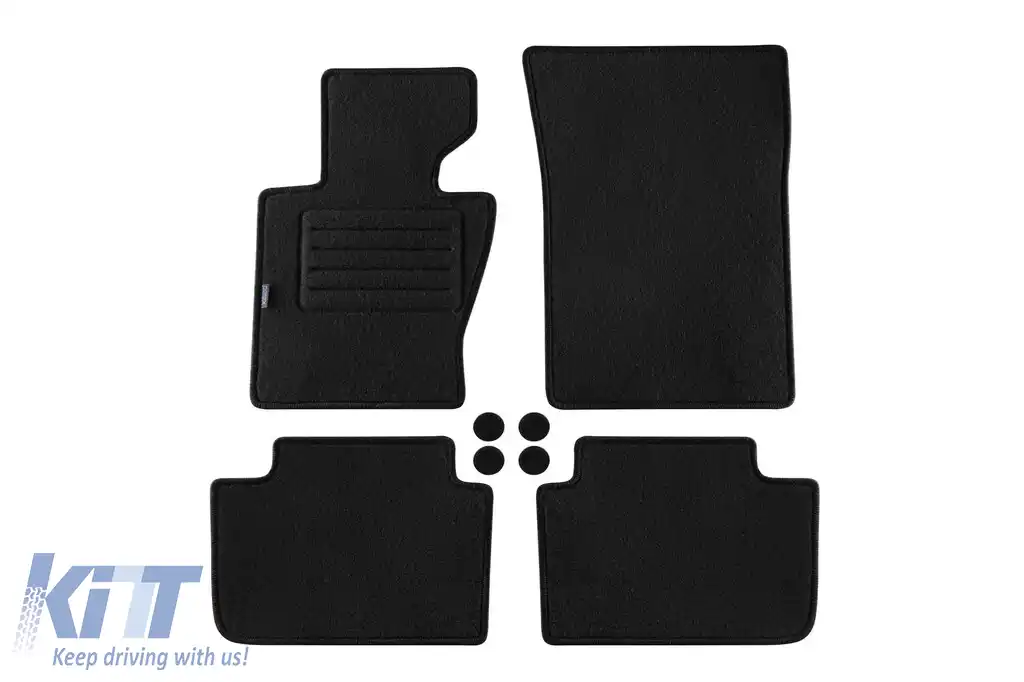 Tălpi de mochetă cu două straturi, potrivite pentru BMW X3 E83 2004-2010, din material Rex, set de 4 bucăți, negru