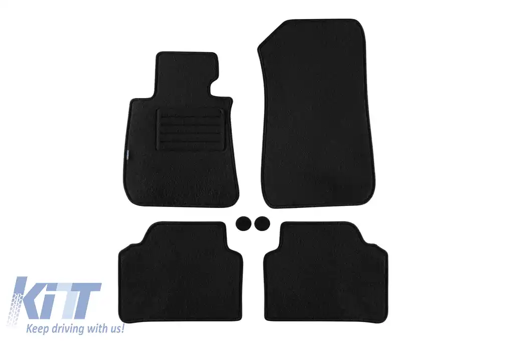 Tălpi de mochetă cu două straturi, potrivite pentru BMW 3 series E90 sedan, E91 estate 2005-2012, set de 4 bucăți, negru