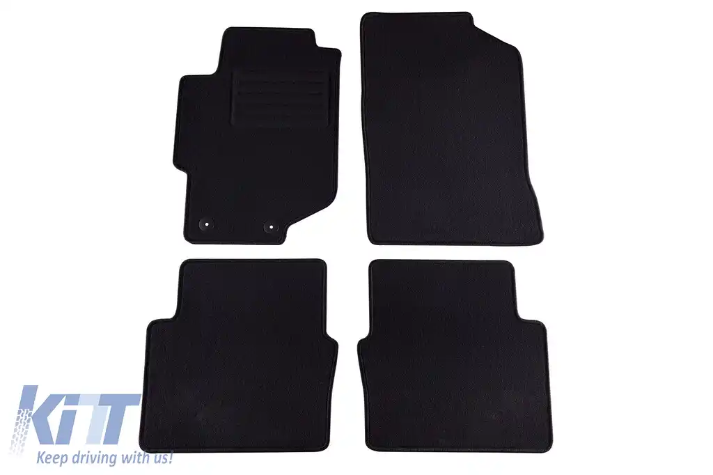 Tălpi de mochetă cu două straturi, potrivite pentru Honda Accord sedan 1998-2002, din țesătură Rex, set de 4 bucăți, negre