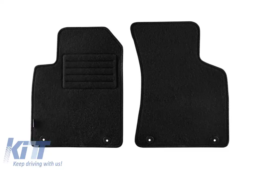 Tălpi de mochetă cu două straturi, potrivite pentru Audi TT coupe, cabriolet 1999-2006, set de 2 bucăți, negru