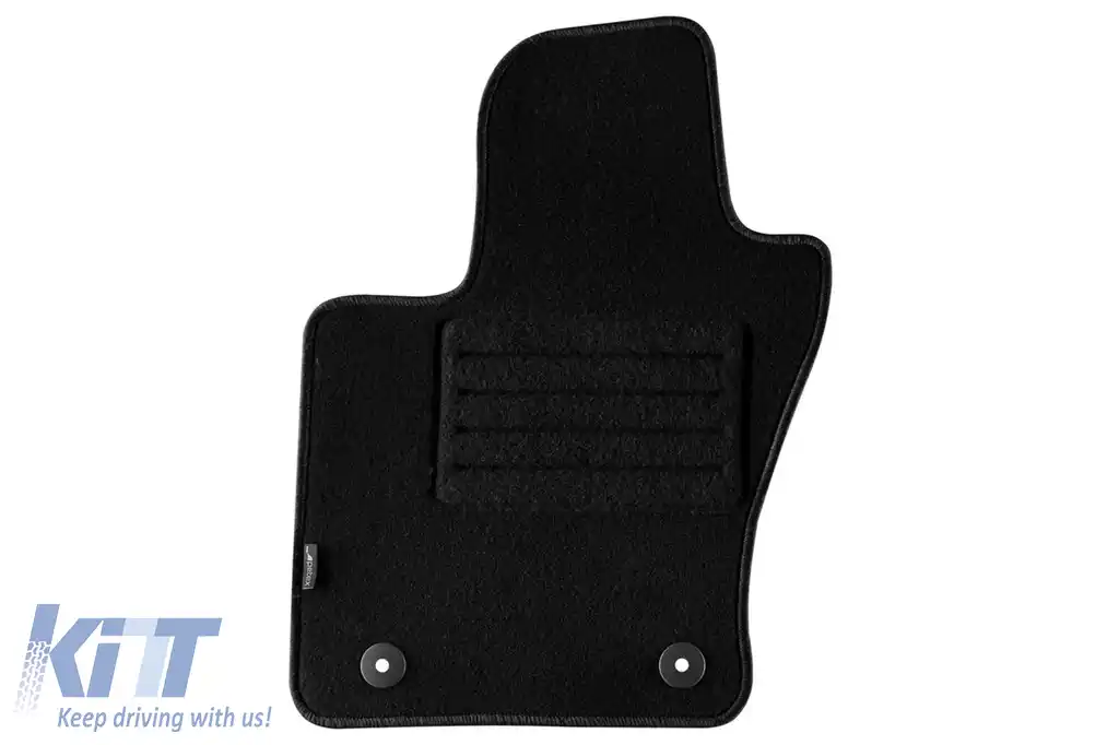 Tălpi de mochetă cu două straturi, potrivite pentru Jeep Compass după 2017, din țesătură Rex, set de 4 bucăți, negre-image-6240156