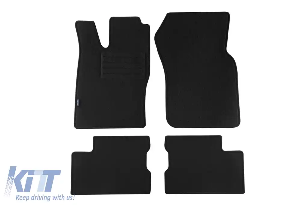 Tălpi de mochetă cu două straturi, potrivite pentru Opel Astra F 1991-1997, din țesătură Rex, set de 4 bucăți, negre