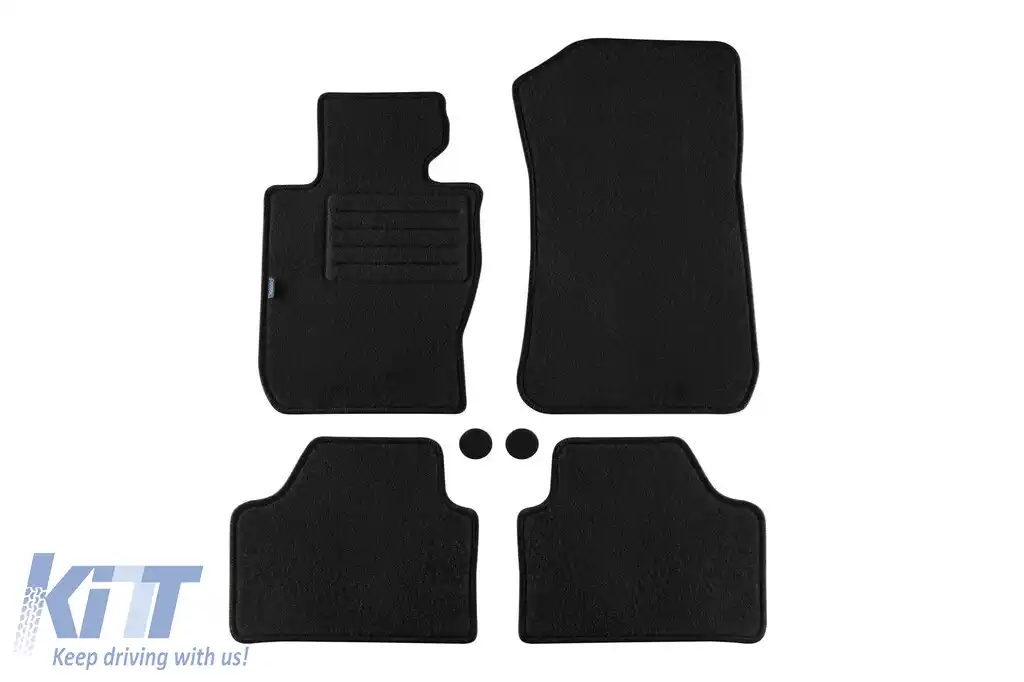 Tălpi de mochetă cu două straturi, potrivite pentru BMW X1 E84 2009-2015 X-Drive, set de 4 bucăți, negre