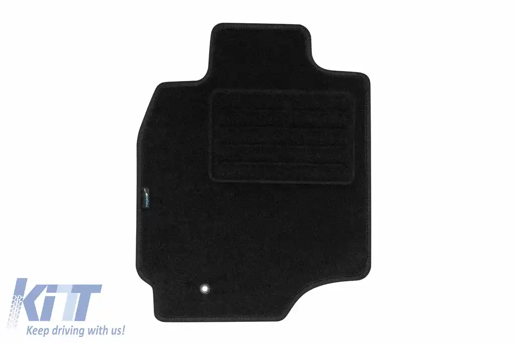 Tălpi de mochetă cu două straturi, potrivite pentru Mitsubishi Lancer 2003-2008, din țesătură Rex, set de 4 bucăți, negre-image-6240324