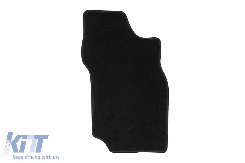 Tălpi de mochetă cu două straturi, potrivite pentru Mitsubishi Lancer 2003-2008, din țesătură Rex, set de 4 bucăți, negre-image-6240325