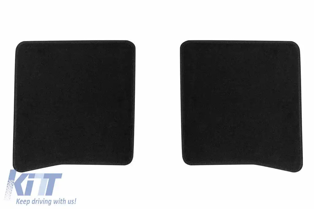 Tălpi de mochetă cu două straturi, potrivite pentru Mitsubishi Lancer 2003-2008, din țesătură Rex, set de 4 bucăți, negre-image-6240326