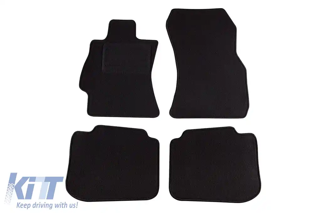 Tălpi de mochetă cu două straturi, potrivite pentru Subaru Legacy, Outback 2009-2014, din țesătură Rex, set de 4 bucăți, negre
