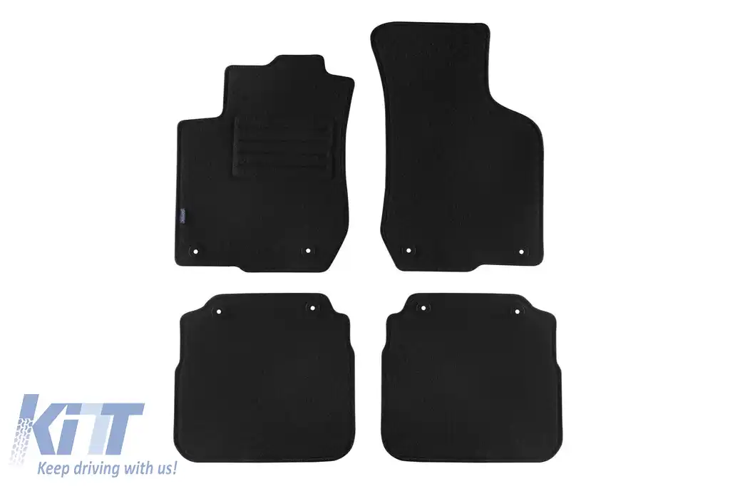 Tălpi de mochetă cu două straturi, potrivite pentru Audi A3 1998-2003, din țesătură Rex, set de 4 bucăți, negre
