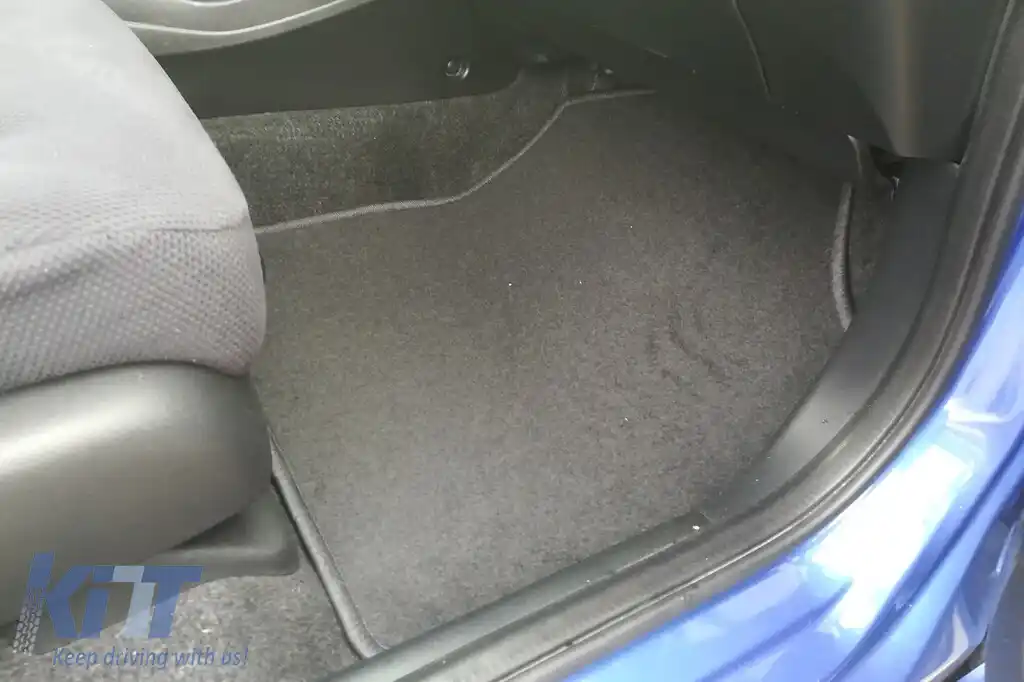 Tălpi de mochetă cu două straturi, potrivite pentru Honda Jazz 2008-2015, de la Petex, țesătură Rex, set de 4 bucăți, negru-image-6240608