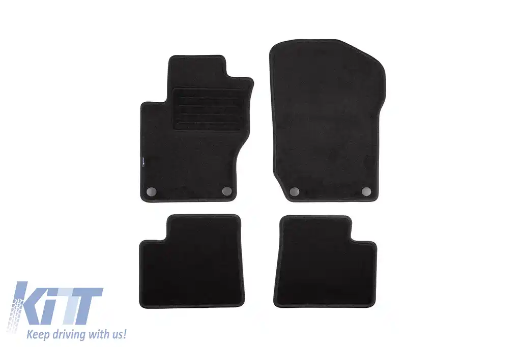 Tălpi de mochetă cu două straturi, potrivite pentru Mercedes ML W164 2005-2011, GL X164 2006-2012, din țesătură Rex, set de 4 bucăți, negre
