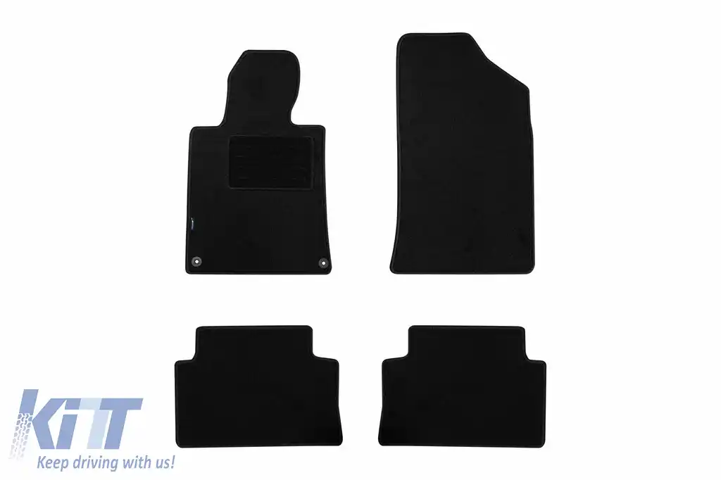 Tălpi de mochetă cu două straturi, potrivite pentru Peugeot 508, 508 SW 2011-2018, set de 4 bucăți, negre