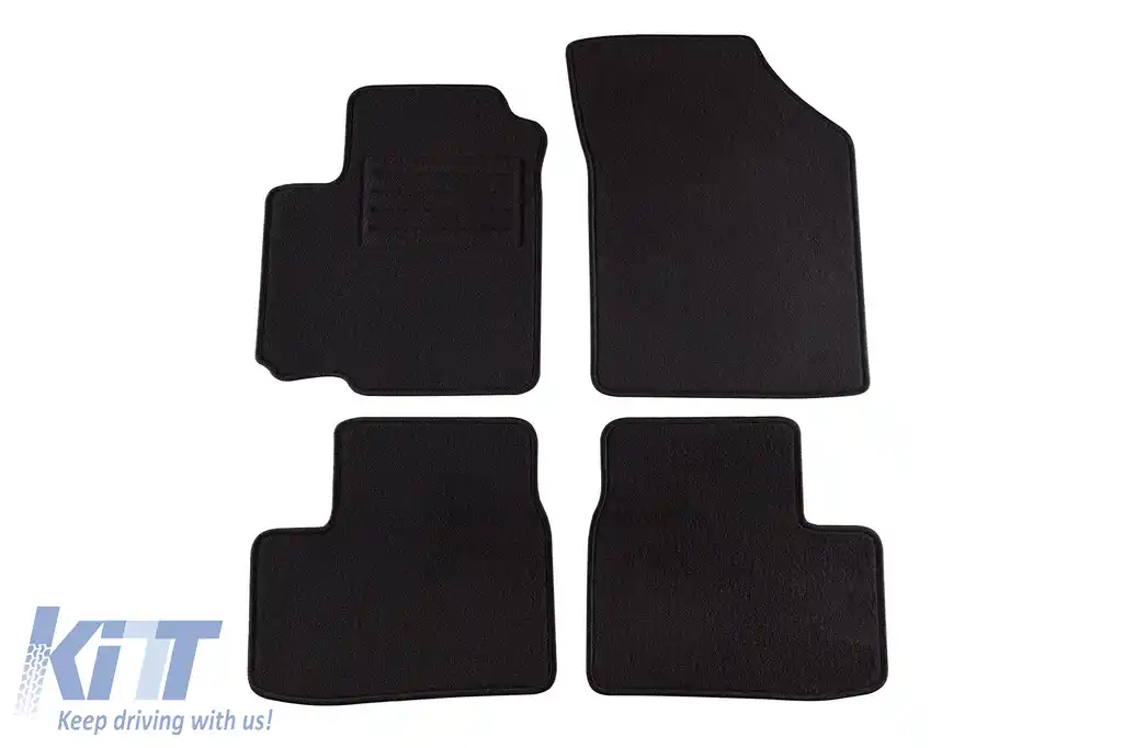 Tălpi de mochetă cu două straturi, potrivite pentru Suzuki Swift 2005-2010, 3-5 uși, set de 4 bucăți, negre