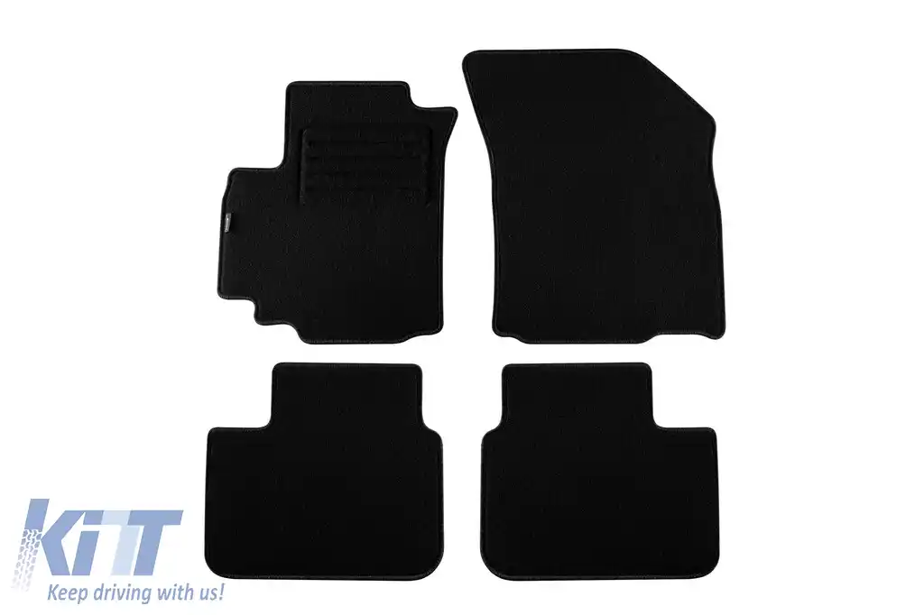 Tălpi de mochetă cu două straturi, potrivite pentru Suzuki SX4 2006-2014, din țesătură Rex, set de 4 bucăți, negre