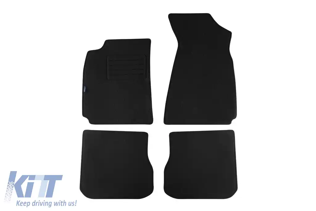 Tălpi de mochetă cu două straturi, potrivite pentru Audi A4 1994-1997, din țesătură Rex, set de 4 bucăți, negre