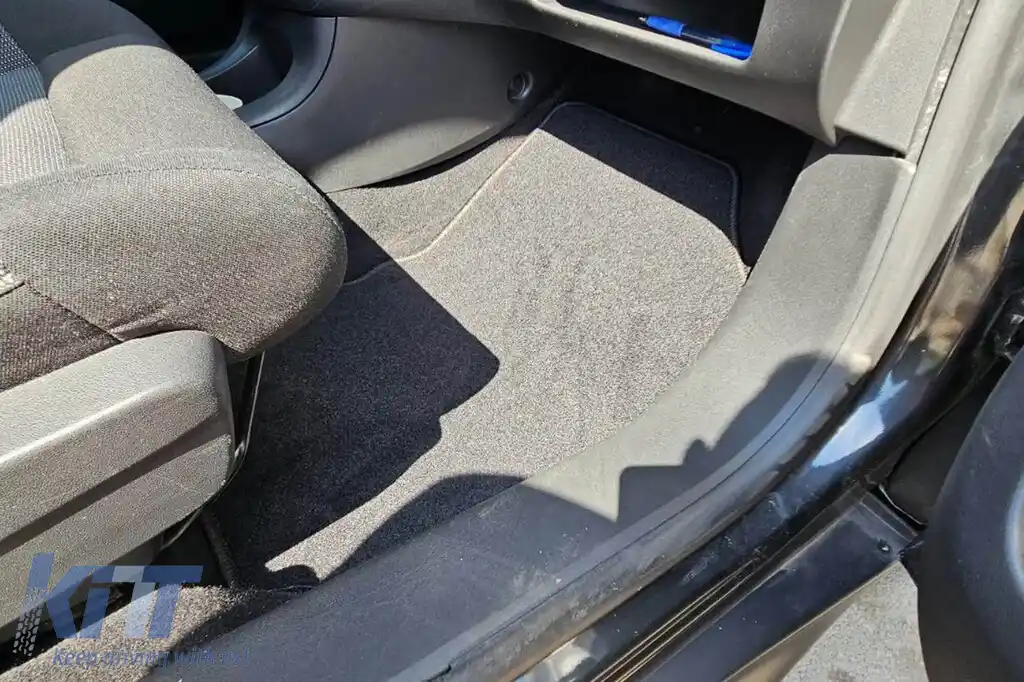 Tălpi de mochetă cu două straturi, potrivite pentru Citroen C4 Cactus după 2014, din material Rex, set de 4 bucăți, negru-image-6240842