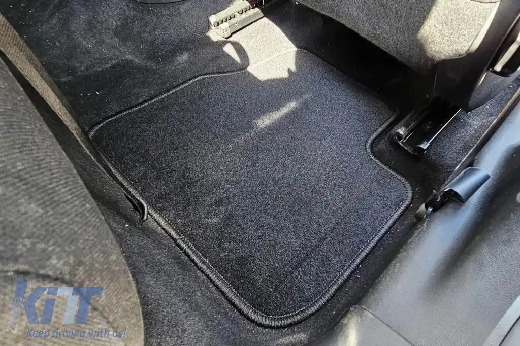 Tălpi de mochetă cu două straturi, potrivite pentru Citroen C4 Cactus după 2014, din material Rex, set de 4 bucăți, negru-image-6240843