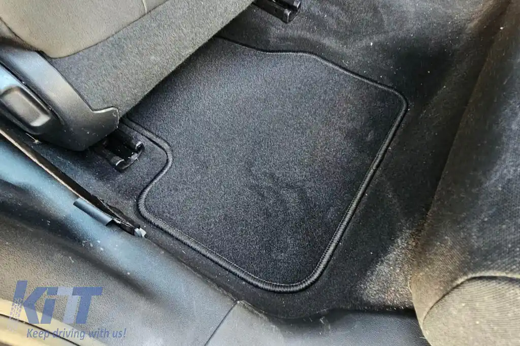 Tălpi de mochetă cu două straturi, potrivite pentru Citroen C4 Cactus după 2014, din material Rex, set de 4 bucăți, negru-image-6240844