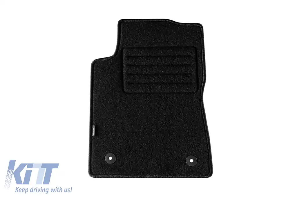 Tălpi de mochetă cu două straturi, potrivite pentru Citroen C3 după 2016, din țesătură Rex, set de 4 bucăți, negre-image-6240846