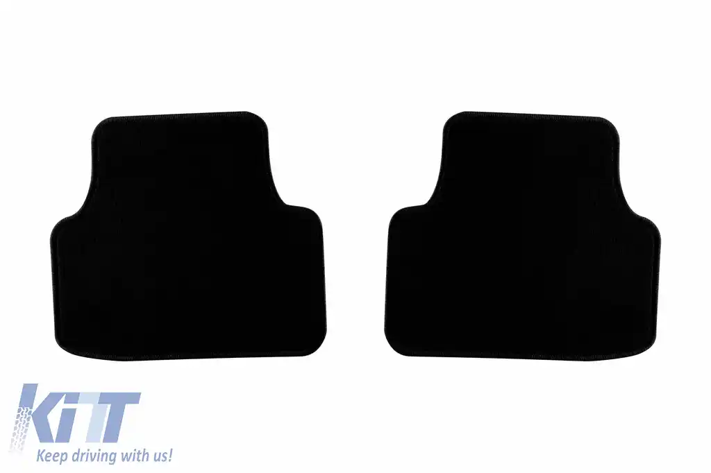 Tălpi de mochetă cu două straturi, potrivite pentru Skoda Octavia sedan, estate, hibrid după 2020, set de 4 bucăți, negru-image-6240963