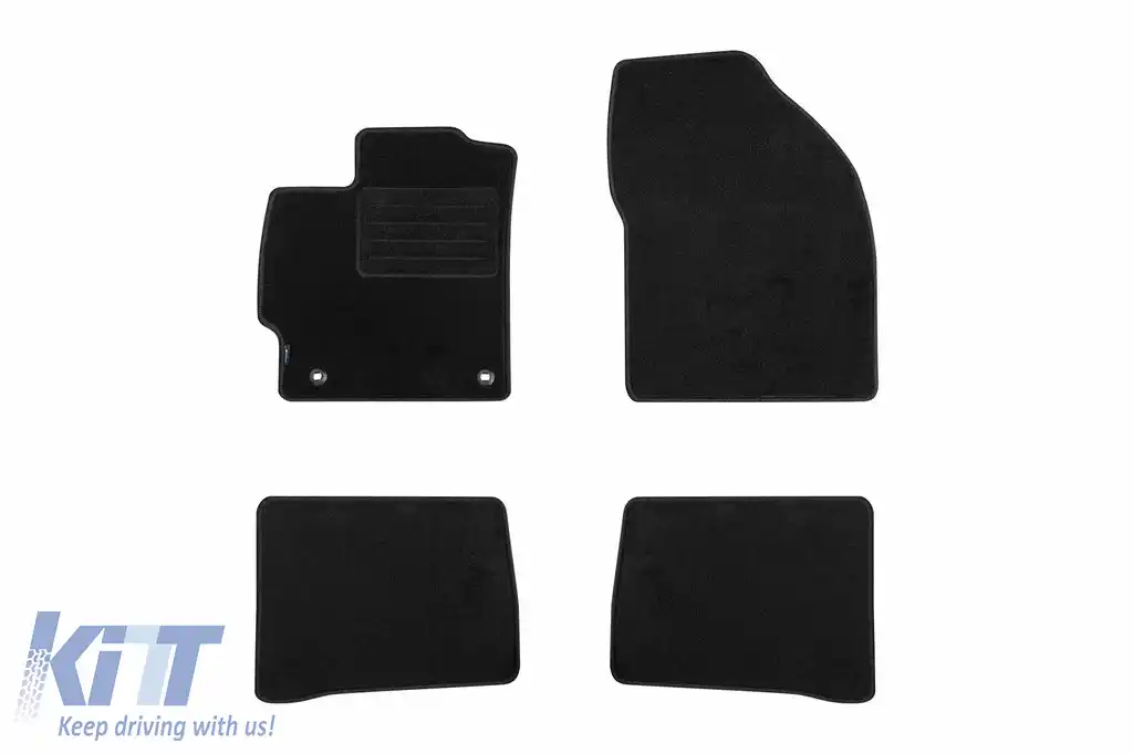 Tălpi de mochetă cu două straturi, potrivite pentru Toyota Prius 2012-2016, din țesătură Rex, set de 4 bucăți, negru