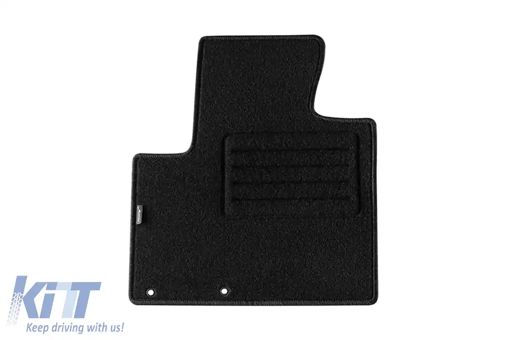 Tălpi de mochetă cu două straturi, potrivite pentru Hyundai Santa Fe 2010-2012, din material Rex, set de 4 bucăți, negre-image-6241054