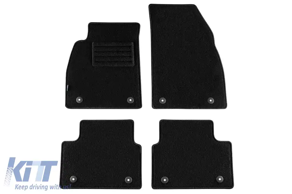 Tălpi de mochetă cu două straturi, potrivite pentru Opel Insignia sedan, estate 2013-2017, set de 4 piese, negru