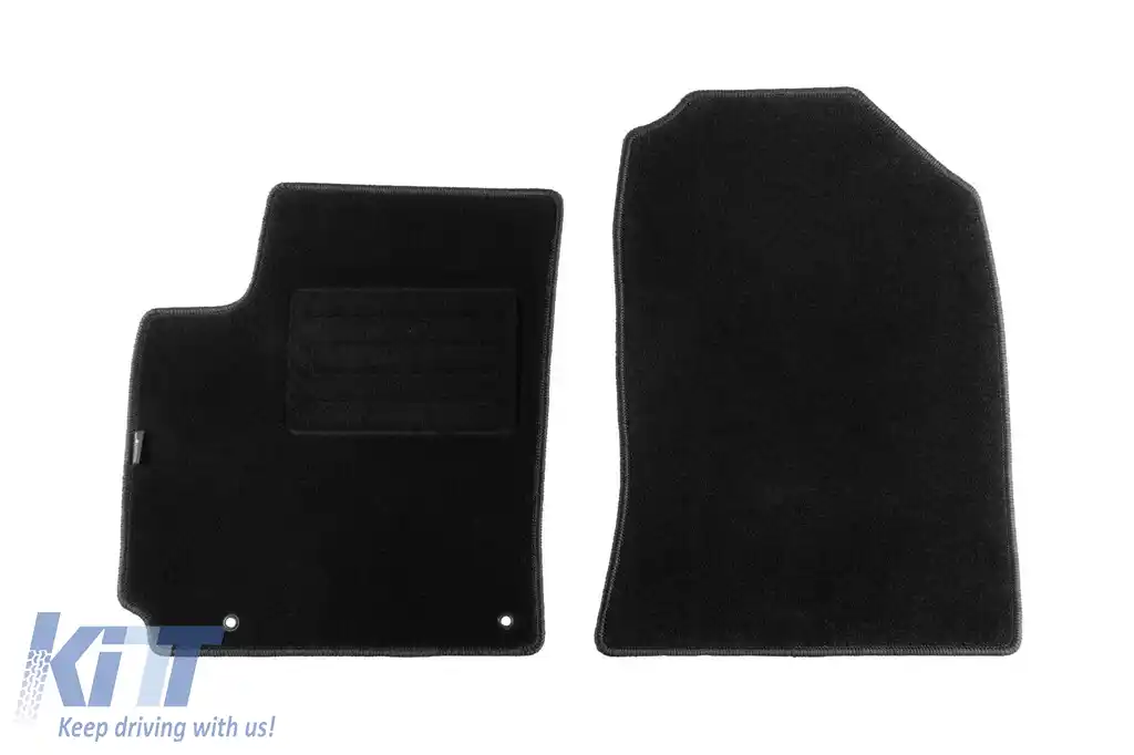 Tălpi de mochetă cu două straturi, potrivite pentru Hyundai Kona 2017-2023, din țesătură Rex, set de 4 bucăți, negre-image-6241111