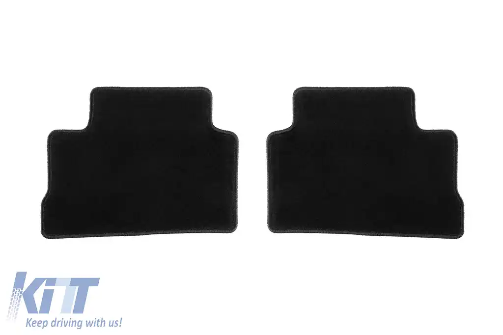 Tălpi de mochetă cu două straturi, potrivite pentru Hyundai Kona 2017-2023, din țesătură Rex, set de 4 bucăți, negre-image-6241112