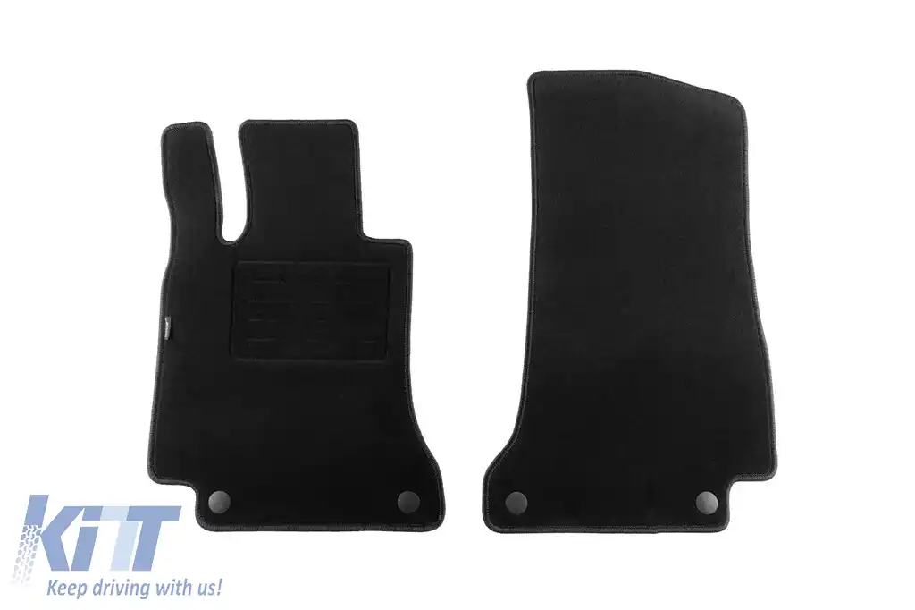 Tălpi de mochetă cu două straturi, potrivite pentru Mercedes C class C205 coupe după 2015, din țesătură Rex, set de 4 bucăți, negre-image-6241183