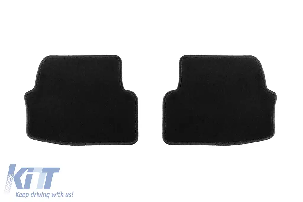 Tălpi de mochetă cu două straturi, potrivite pentru Mercedes C class C205 coupe după 2015, din țesătură Rex, set de 4 bucăți, negre-image-6241184