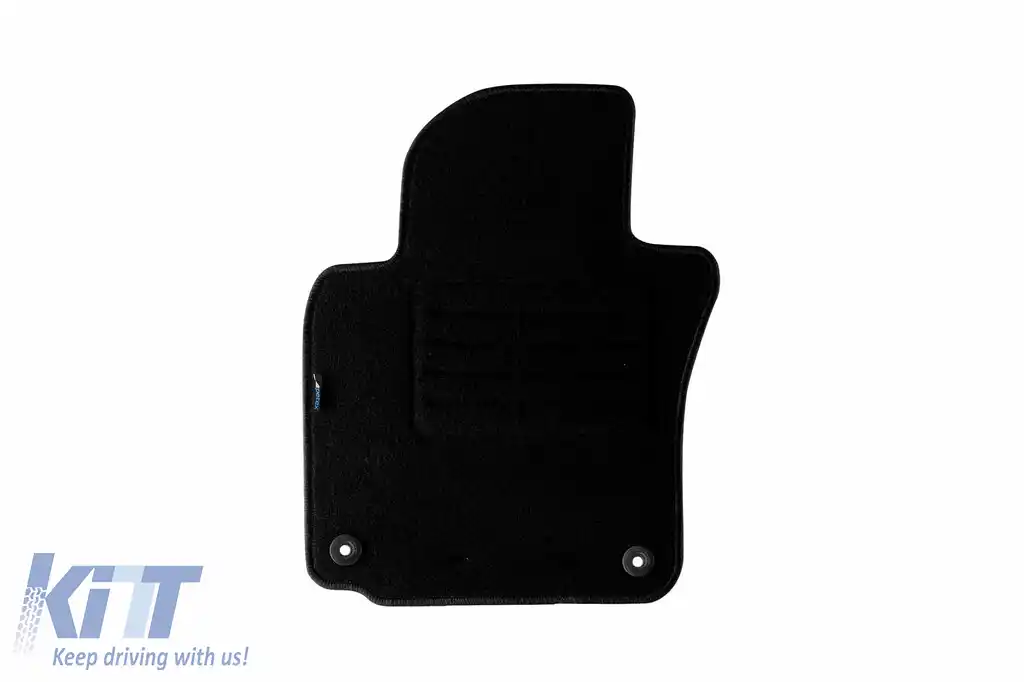 Tălpi de mochetă cu două straturi, potrivite pentru VW Golf VI cabriolet 2011-2016, din țesătură Rex, set de 4 bucăți, negru-image-6241324