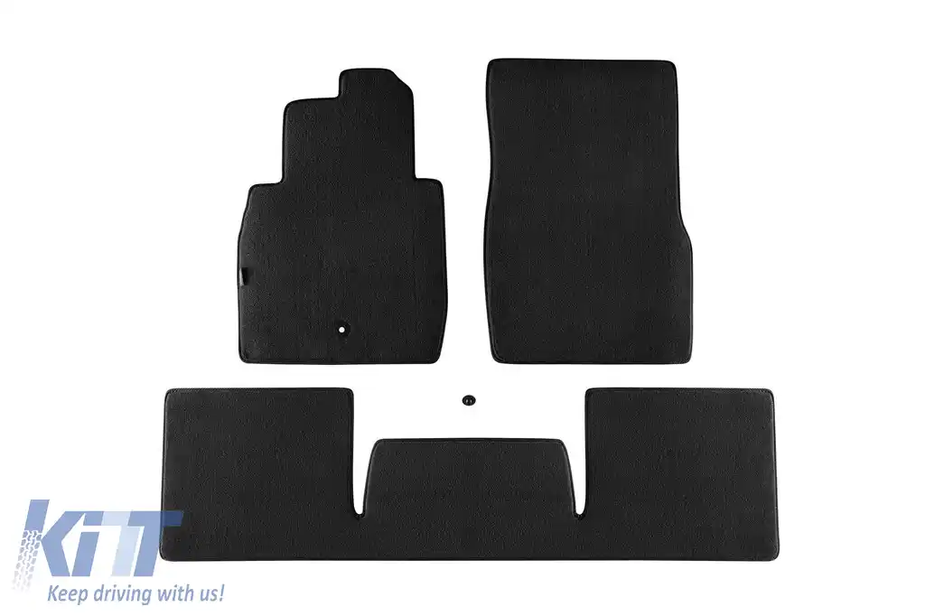 Tălpi de podea textile cu trei straturi, potrivite pentru Mercedes G-Class W463 1990-2018, din 3 piese, negre