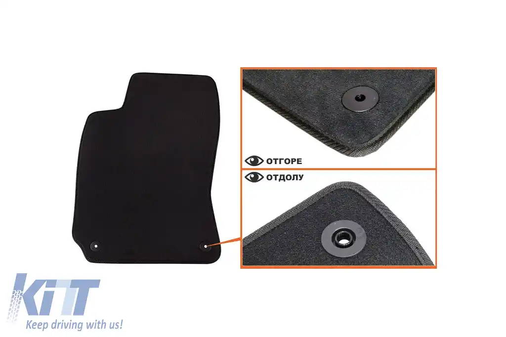 Tălpi de podea textile cu trei straturi, potrivite pentru VW Passat 1996-2001, set de 4 bucăți, negre-image-6242256