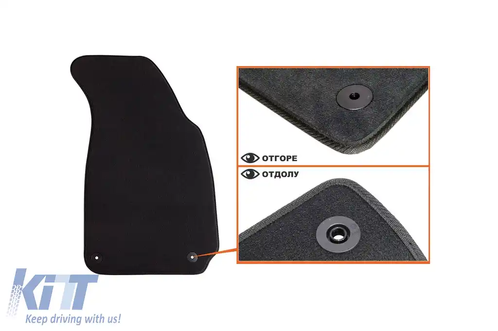 Tălpi de podea textile cu trei straturi, potrivite pentru VW Passat 1996-2001, set de 4 bucăți, negre-image-6242257