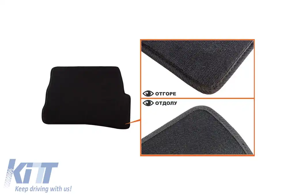 Tălpi de podea textile cu trei straturi, potrivite pentru VW Passat 1996-2001, set de 4 bucăți, negre-image-6242258