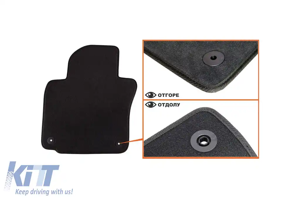 Tălpi de podea textile cu trei straturi, potrivite pentru VW Golf V 2003-2008, Golf VI 2008-2012, Scirocco 2008-2017, Jetta 2007-2010 cu găuri rotunde, set de 4 bucăți, negru-image-6242737