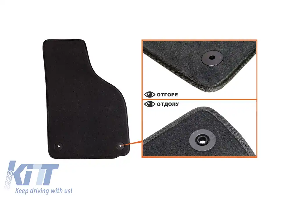 Tălpi de podea textile cu trei straturi, potrivite pentru VW Golf V 2003-2008, Golf VI 2008-2012, Scirocco 2008-2017, Jetta 2007-2010 cu găuri rotunde, set de 4 bucăți, negru-image-6242738