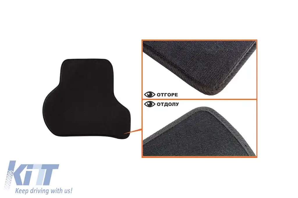 Tălpi de podea textile cu trei straturi, potrivite pentru VW Golf V 2003-2008, Golf VI 2008-2012, Scirocco 2008-2017, Jetta 2007-2010 cu găuri rotunde, set de 4 bucăți, negru-image-6242739