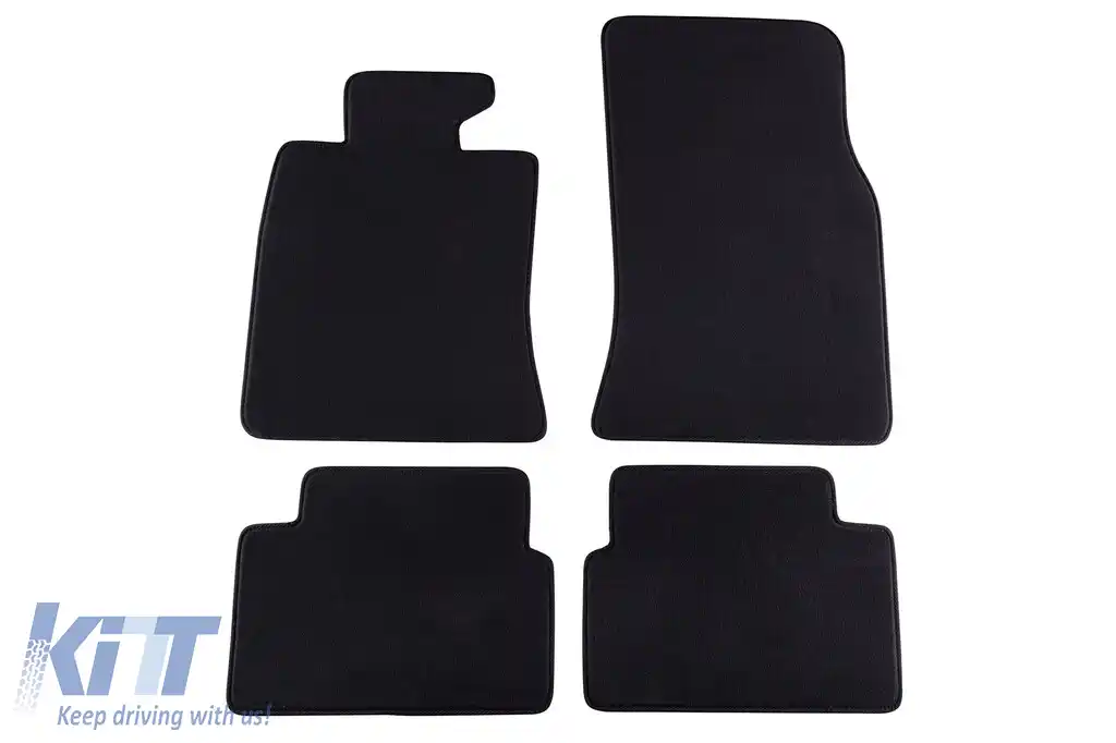 Tălpi de textile în trei straturi, potrivite pentru Mini Clubman 2007-2015, set de 4 bucăți, negre