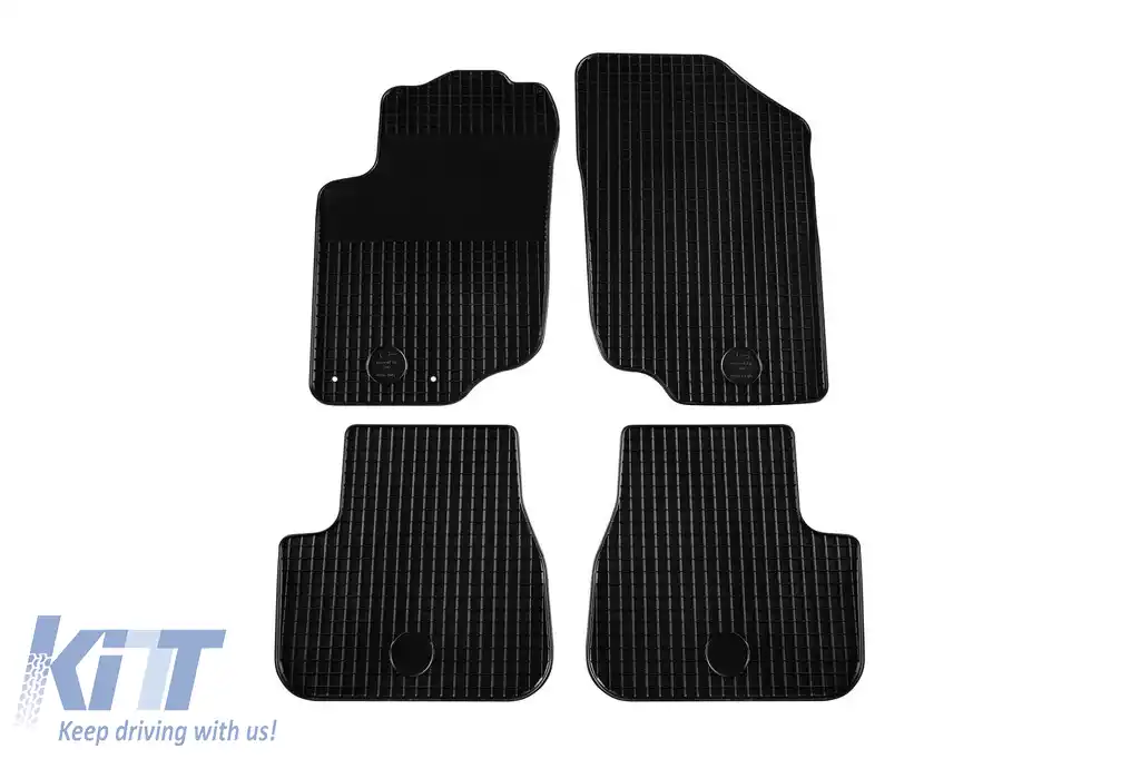Tălpi din cauciuc Gumarny Zubri potrivite pentru Peugeot 207 2006-2014, set de 4 piese, culoare neagră