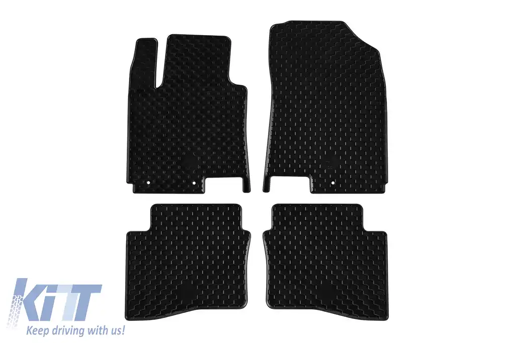 Tălpi din cauciuc Gumarny Zubri potrivite pentru Hyundai i20 2014-2020, set de 4 piese, culoare neagră