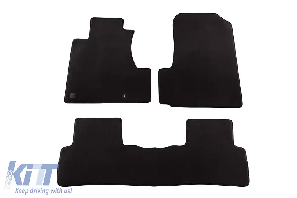 Tălpi textile cu trei straturi din material Petex Style potrivite pentru HONDA CR-V 2006-2012, din 3 părți, negre