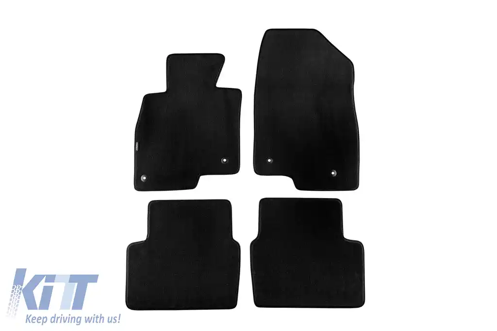 Tălpi textile cu trei straturi, potrivite pentru Mazda 6 Combi după 2012, set de 4 bucăți, negre