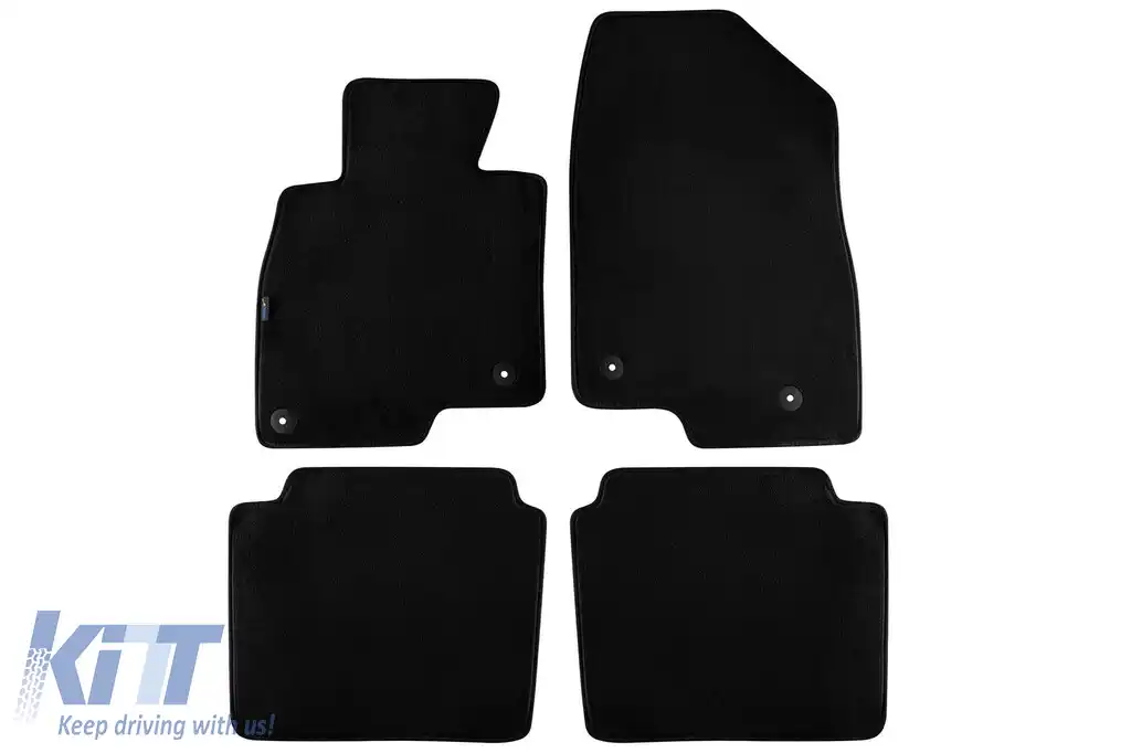 Tălpi textile cu trei straturi potrivite pentru Mazda 6 sedan după 2013, set de 4 bucăți, negre