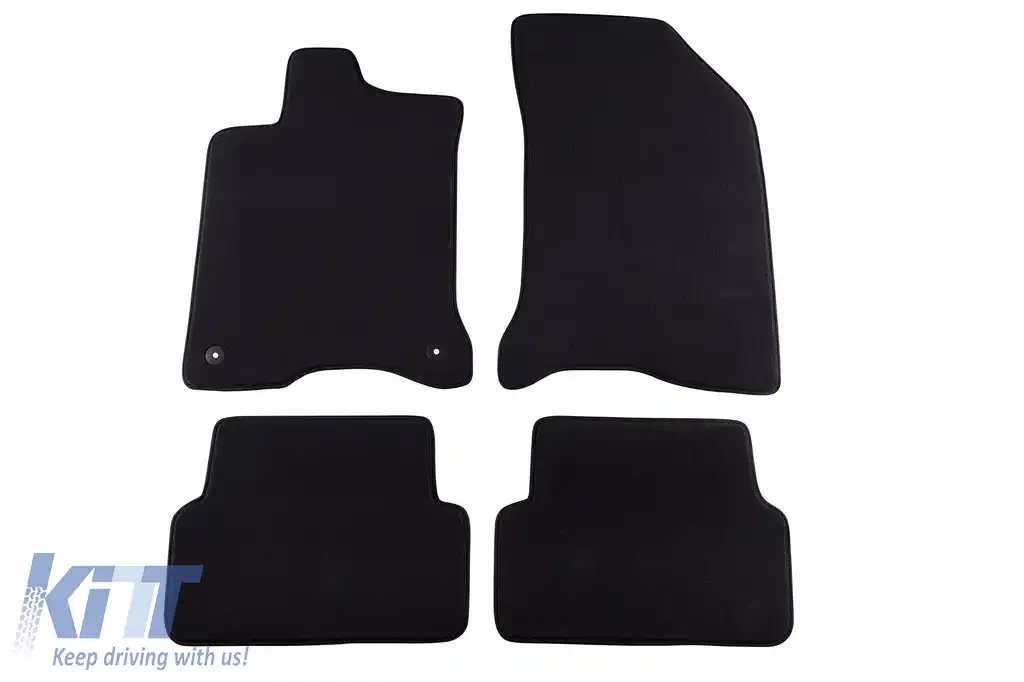 Tălpi textile cu trei straturi, potrivite pentru Renault Laguna sedan, break 2001-2007, set de 4 bucăți, negru