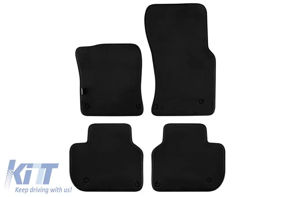 Tălpi textile cu trei straturi, potrivite pentru Jaguar XF după 2015, set de 4 bucăți, negre